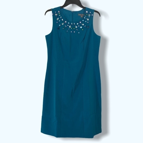 NWT Jessica London Blue Embellished Dress Sz 12W - Picture 1 of 8